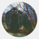 Search for black cat moon stickers Gothic