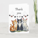 Search for cartoon thank you cards Cats