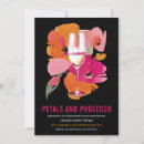 Search for wine glass bridal shower invitations Petals and prosecco