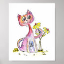 Search for whimsical cat posters Yellow