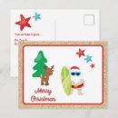 Search for warm weather christmas cards Santa