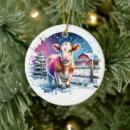 Search for cute cow christmas tree decorations Festive