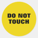 Search for yellow caution stickers Warning