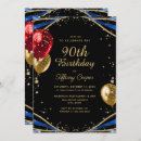 Search for gold 90th birthday invitations Script