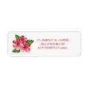 Search for red hibiscus return address labels Beach