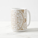 Search for mandala flower mugs Gold