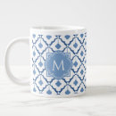 Search for blue diamonds mugs Blue and white