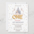 Search for princess 1st birthday invitations Castle