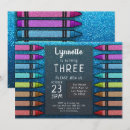 Search for rainbow art party invitations Glitter