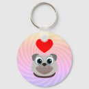 Search for cartoon pug key rings Cute