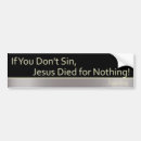Search for sin bumper stickers Religious