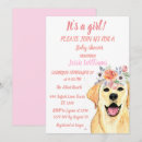 Search for watercolor dog invitations Girl