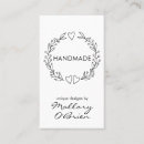 Search for wreath business cards Handmade