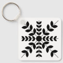 Search for black white pattern key rings Floral