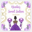 Search for purple and gold princess stickers Elegant