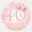 Search for 40th birthday party stickers Rose gold