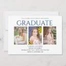 Search for blue and white graduation invitations Simple