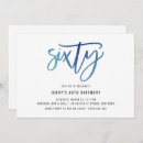 Search for blue invitation 60th birthday invitations Sixty