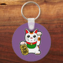 Search for lucky design key rings Maneki neko