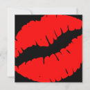 Search for lipstick birthday invitations Black