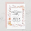 Search for floral sweet 16 invitations Boho
