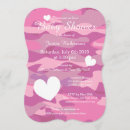 Search for pink camo baby shower invitations Army