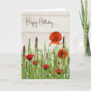 Search for red poppy birthday cards Summer