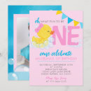 Search for duck 1st birthday invitations Girl