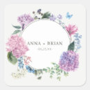 Search for hydrangeas wedding stickers Watercolor