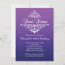 Search for damask sweet 16 invitations Purple