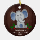 Search for babys first elephant christmas tree decorations Rustic