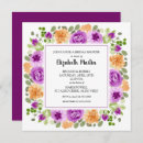Search for purple floral bridal shower invitations Brunch and bubbly