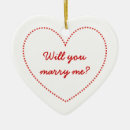 Search for will you marry me christmas tree decorations Heart