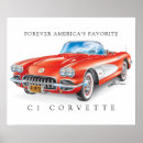 Search for red corvette posters Chevy