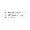 Search for birthday return return address labels Black white