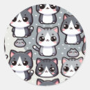 Search for tuxedo cat stickers Grey