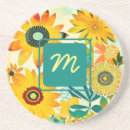 Search for flower monogram coasters Yellow