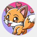 Search for kawaii fox stickers Nature