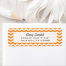 Search for orange chevron return address labels Pattern
