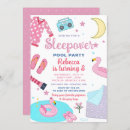 Search for tween girl birthday invitations Sleepover party