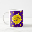 Search for yellow polka dot mugs Purple