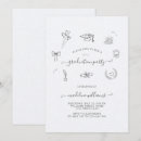 Search for whimsical graduation invitations Black and white