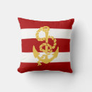 Search for red and yellow striped cushions White