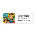 Search for comic return address labels Retro