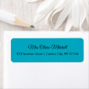 Search for bright blue return address labels Minimalist