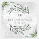 Search for couple initials wedding stickers Green