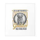 Search for golden retriever notepads Pug