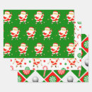 Search for golf christmas wrapping paper Green