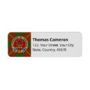 Search for red gingham return address labels Tartan