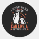 Search for i work hard stickers Kitten